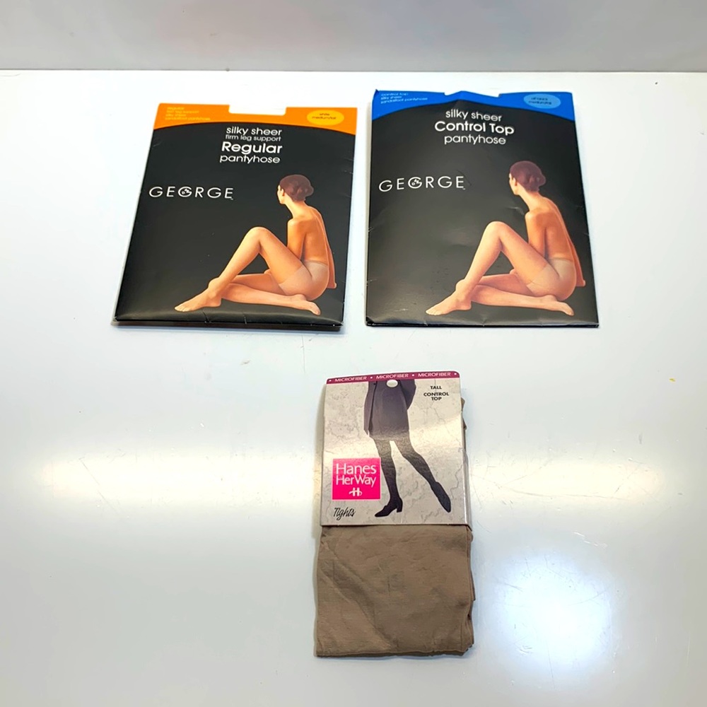2 pair pantyhose and 1 pair tights new Size medium tall